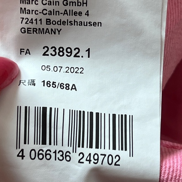 Marc Cain Gingham Pink/White Jeans N3/6 - Picture 3 of 16
